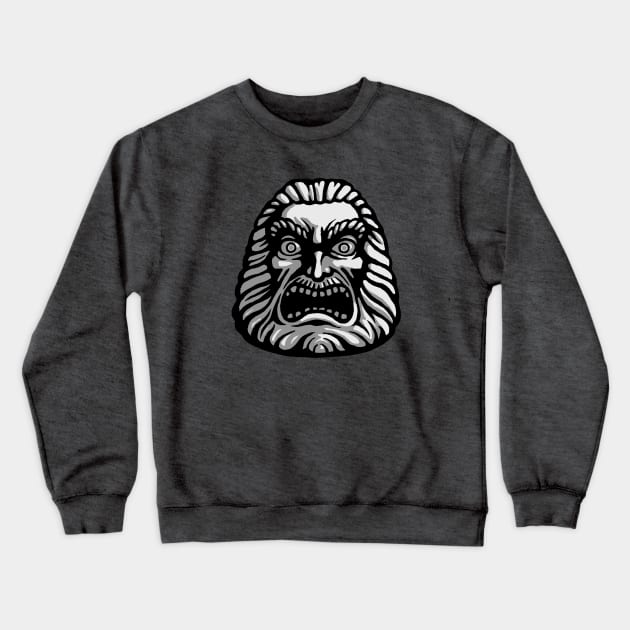 Zardoz Stone Head Crewneck Sweatshirt by Studio Marimo